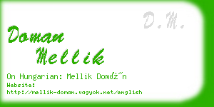doman mellik business card